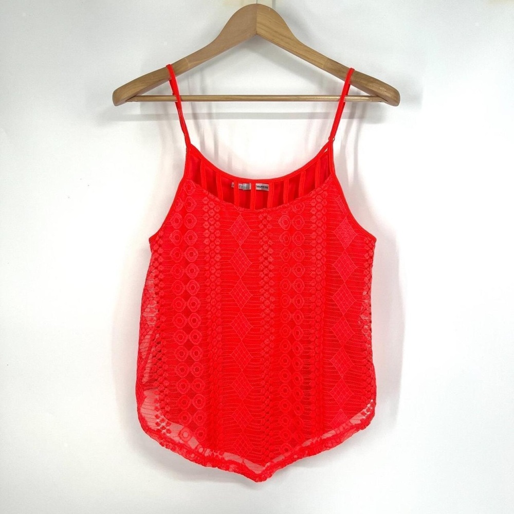 Maurices Bright Red Lace Cami